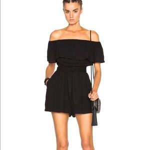 Mara Hoffman Pants - Mara Hoffman Off Shoulder Black Romper Small Mara Hoffman Pants - Mara Hoffman Off Shoulder Black Romper Small